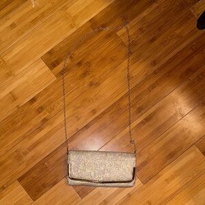 Target Cream Crossbody Bag with Chain Strap